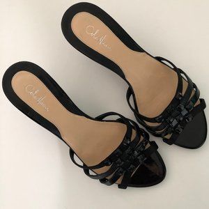 COLE HAAN Slip-On Crisscross Beaded Strap Heels 8B